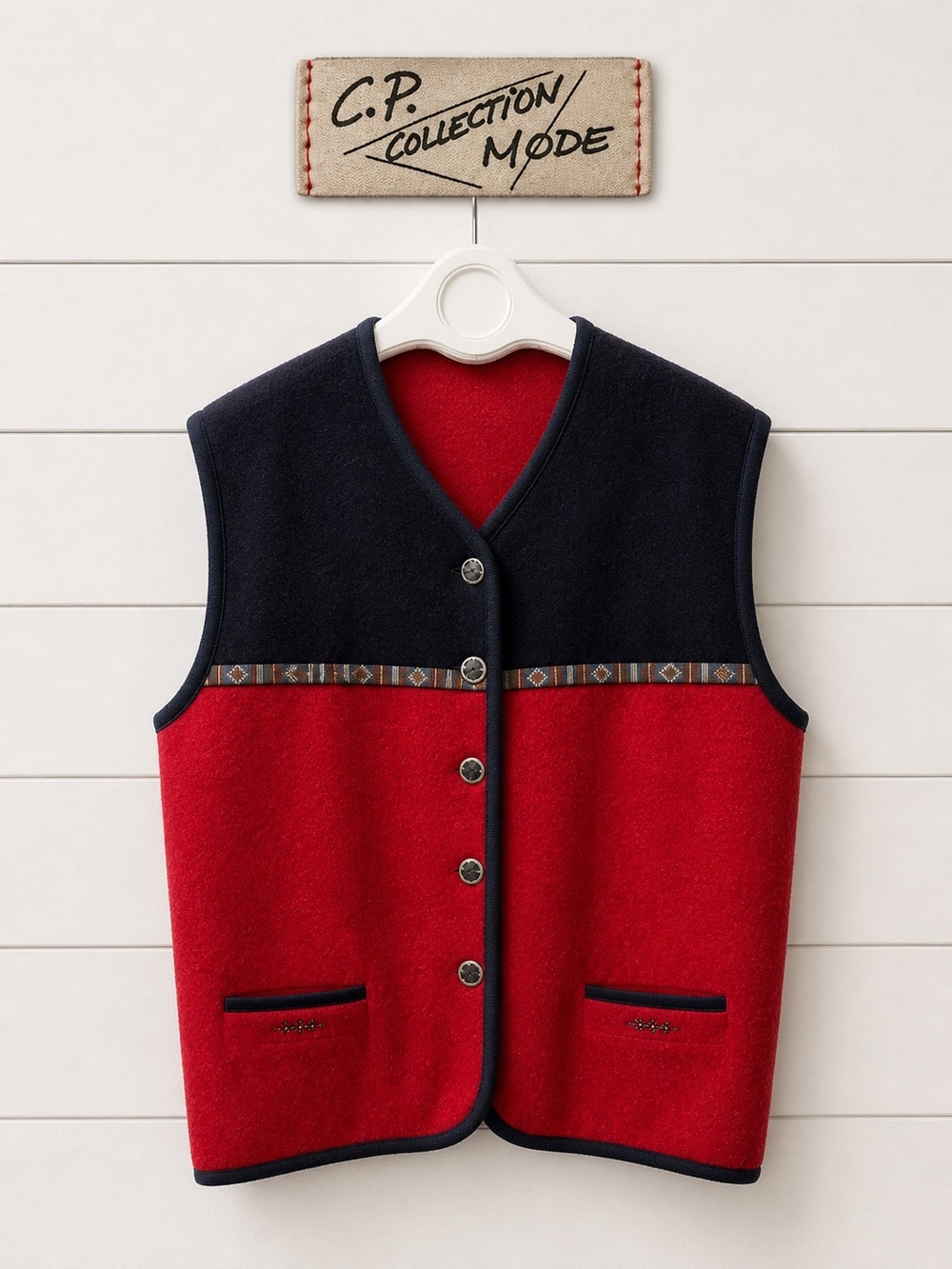 Vintage C.P. Collection Mode Wool Vest – Size 2X